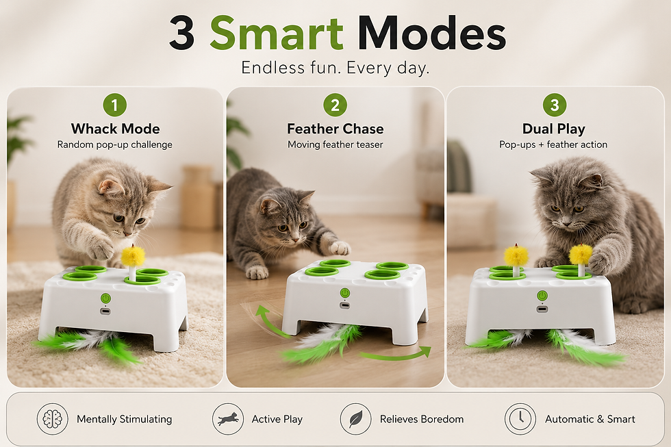 Thumbnail: PopPounce™ Smart Hunting Game - Automatic Interactive Pop-Up Cat Toy