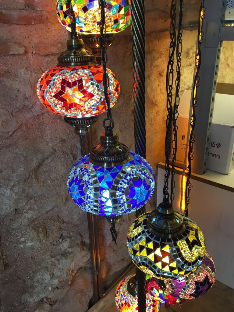 الصورة المصغرة: لمبة ارضية موزاييك تركية صناعة يدوية ، 7 لمبات