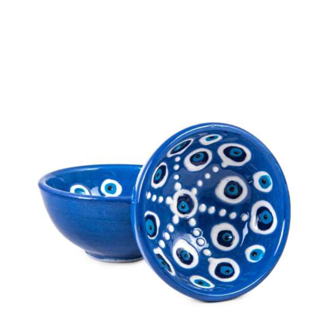 30X EVIL EYE TURKISH CERAMIC BOWL, 8 CM
