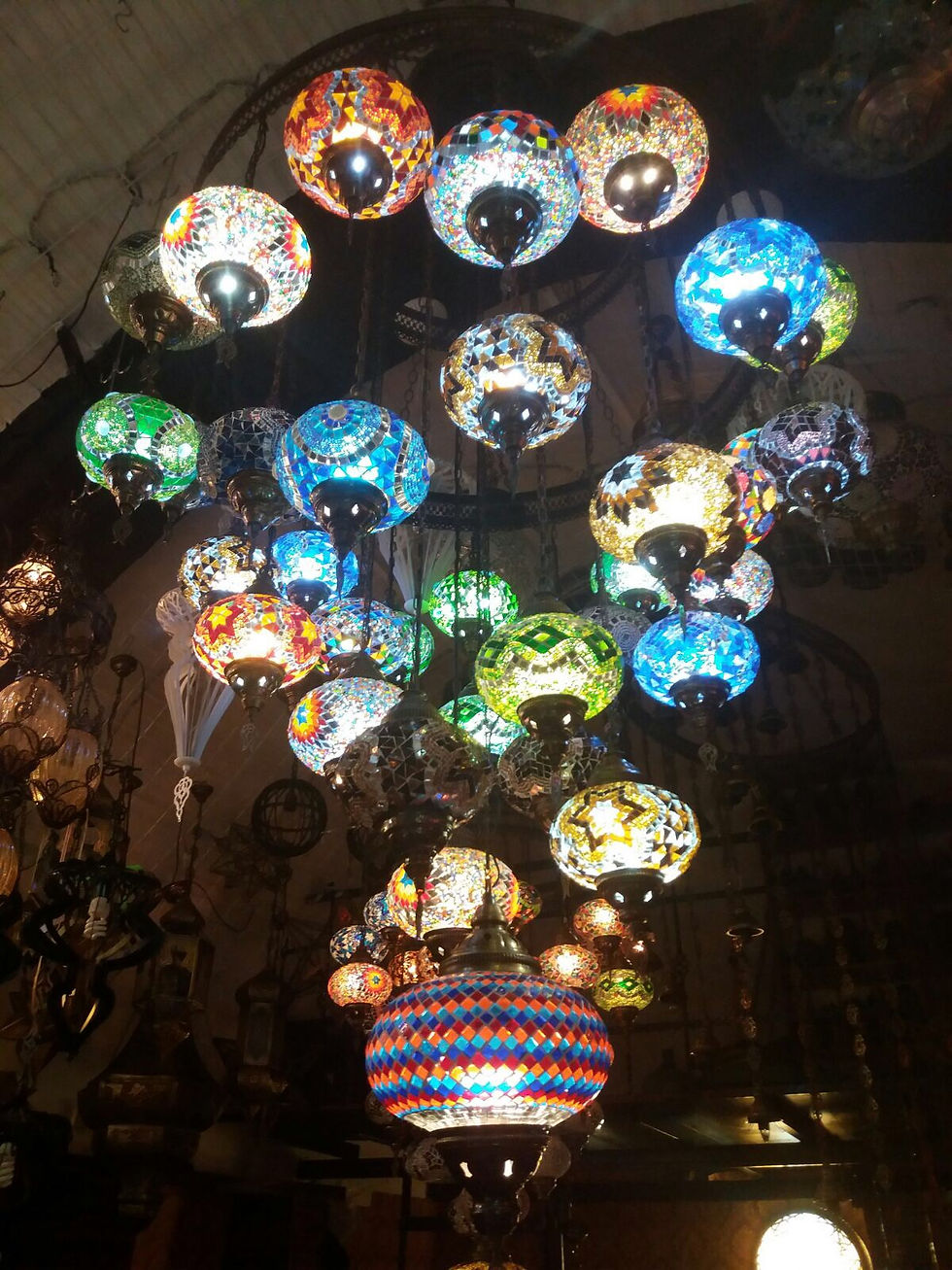 LÁMPARA TURCA DE MOSAICO, 36 LÁMPARAS