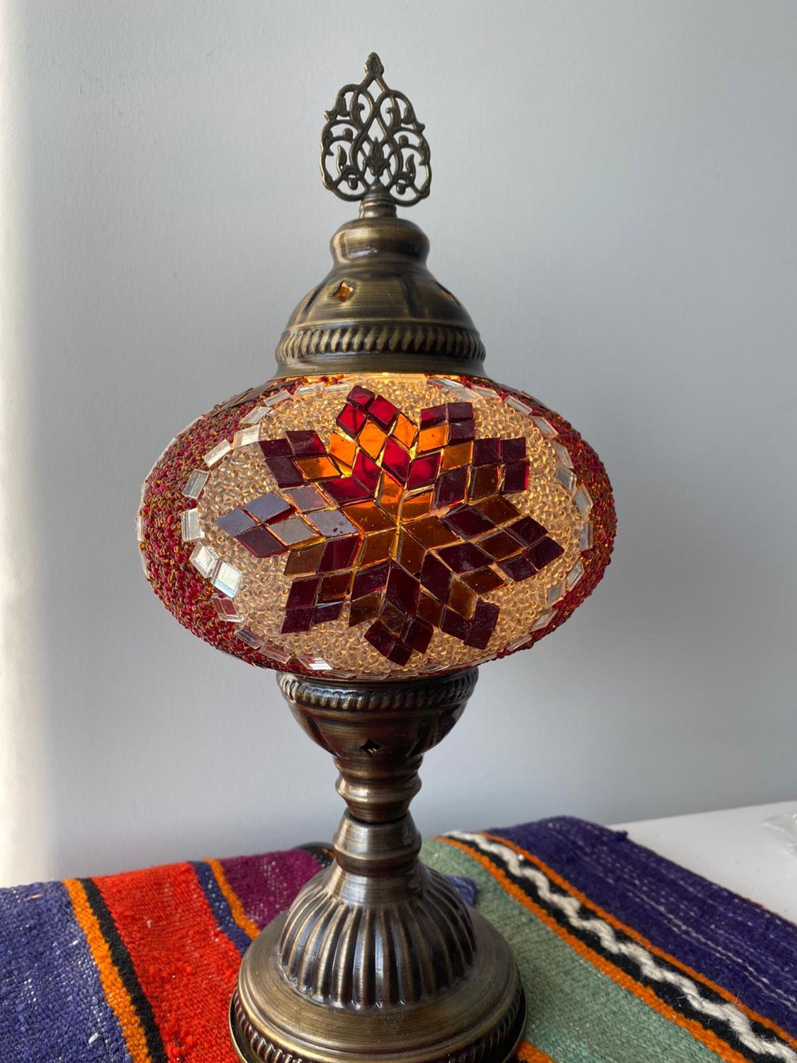 مصباح طاولة موزاييك كبير 058