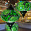 Miniatura: LÁMPARA TURCA DE MOSAICO, 3 LÁMPARAS, VERDE, GRANDES GLOBOS NO 3