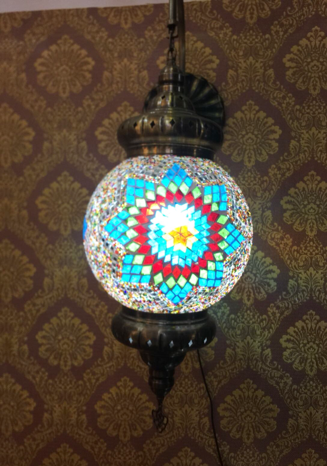 مصباح حائط موزاييك ، قطر 25 سم