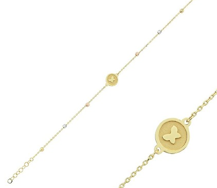 سوار الفراشة الذهبية