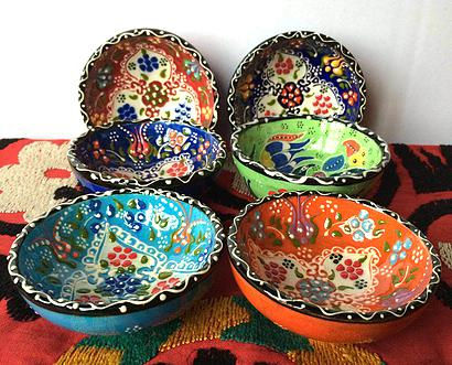 Miniatura: TURKISH CERAMIC BOWL SET OF SIX, RELIEF
