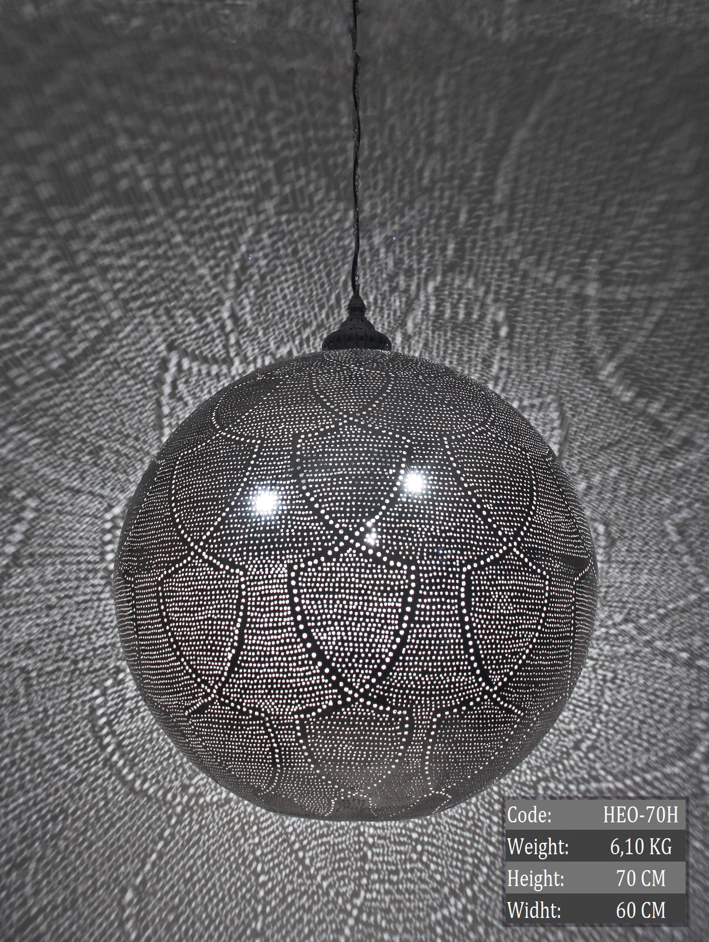 مصباح معلق مغربي كبير الحجم 00110