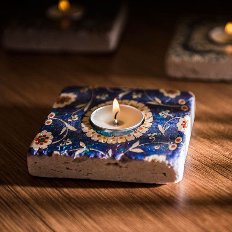 HANDMADE STONE CANDLE HOLDER