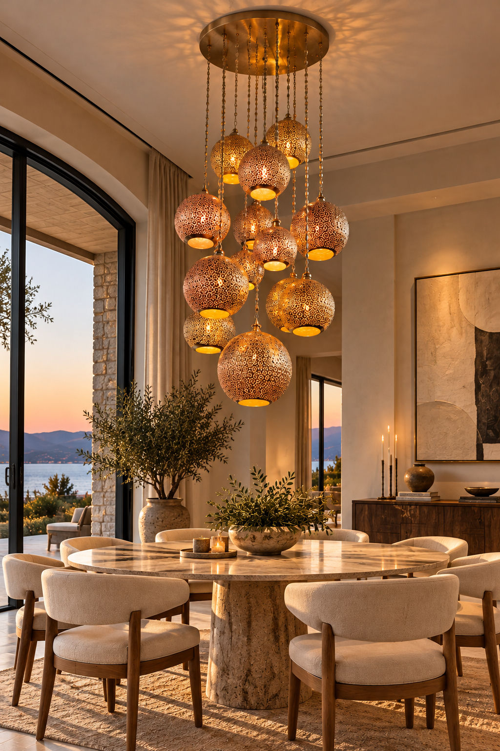 HANDMADE ARTWORK MOROCCAN CHANDELIER , 15 LAMPS