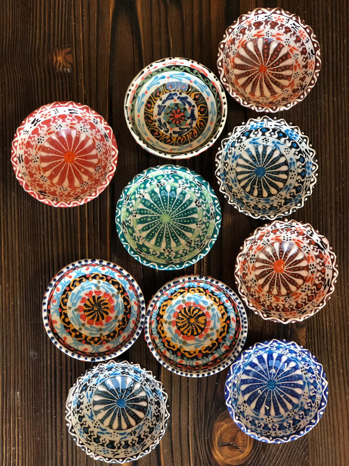 TURKISH CERAMIC BOWL, RELIEF STYLE 002, 5 CM (1.96")