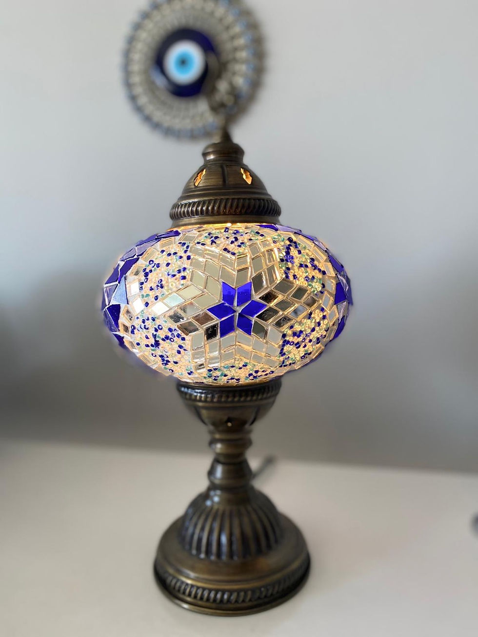 مصباح طاولة موزاييك كبير 043