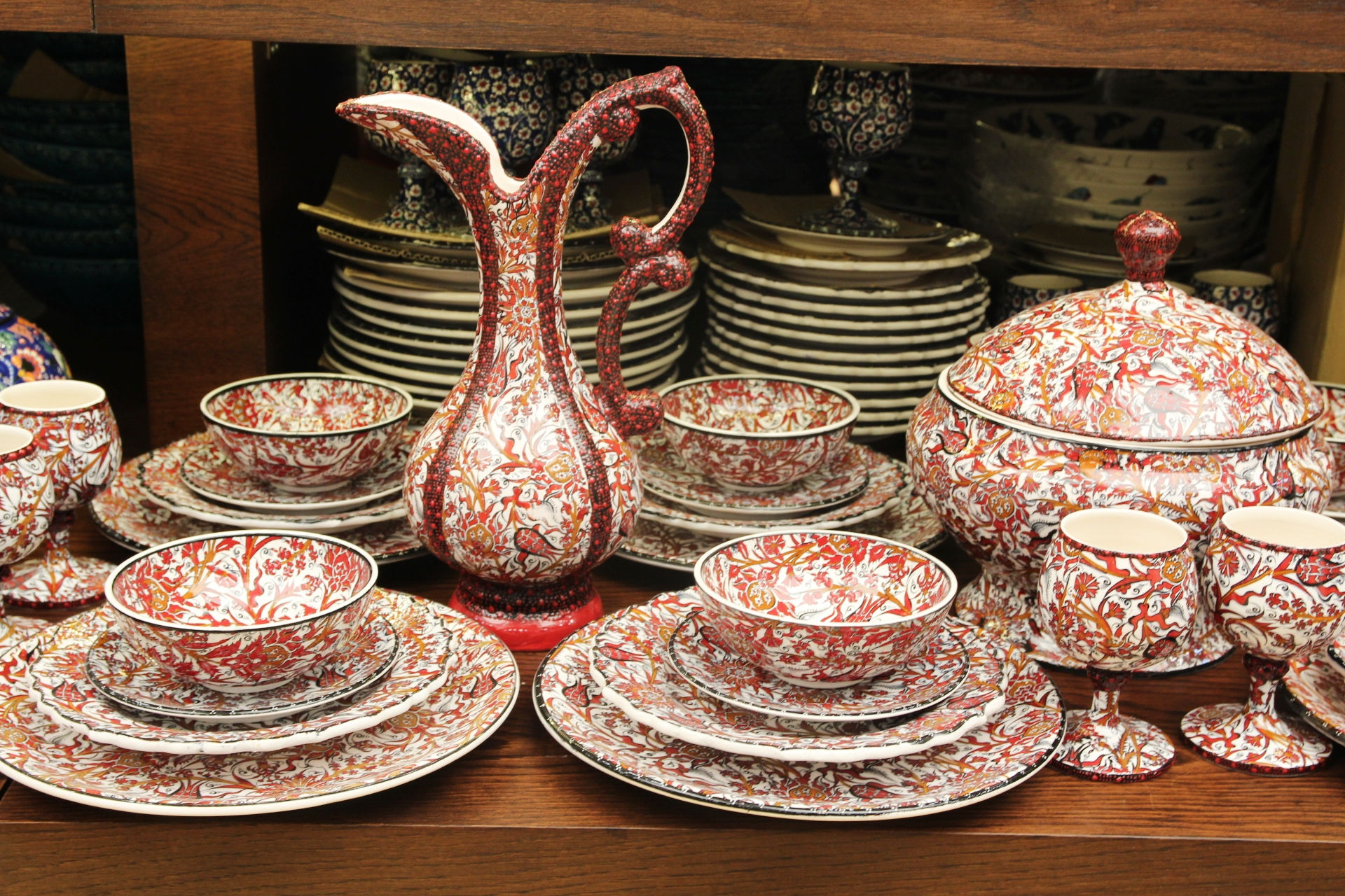 TURKISH CERAMIC DINNERWARE SET FOR SIX
