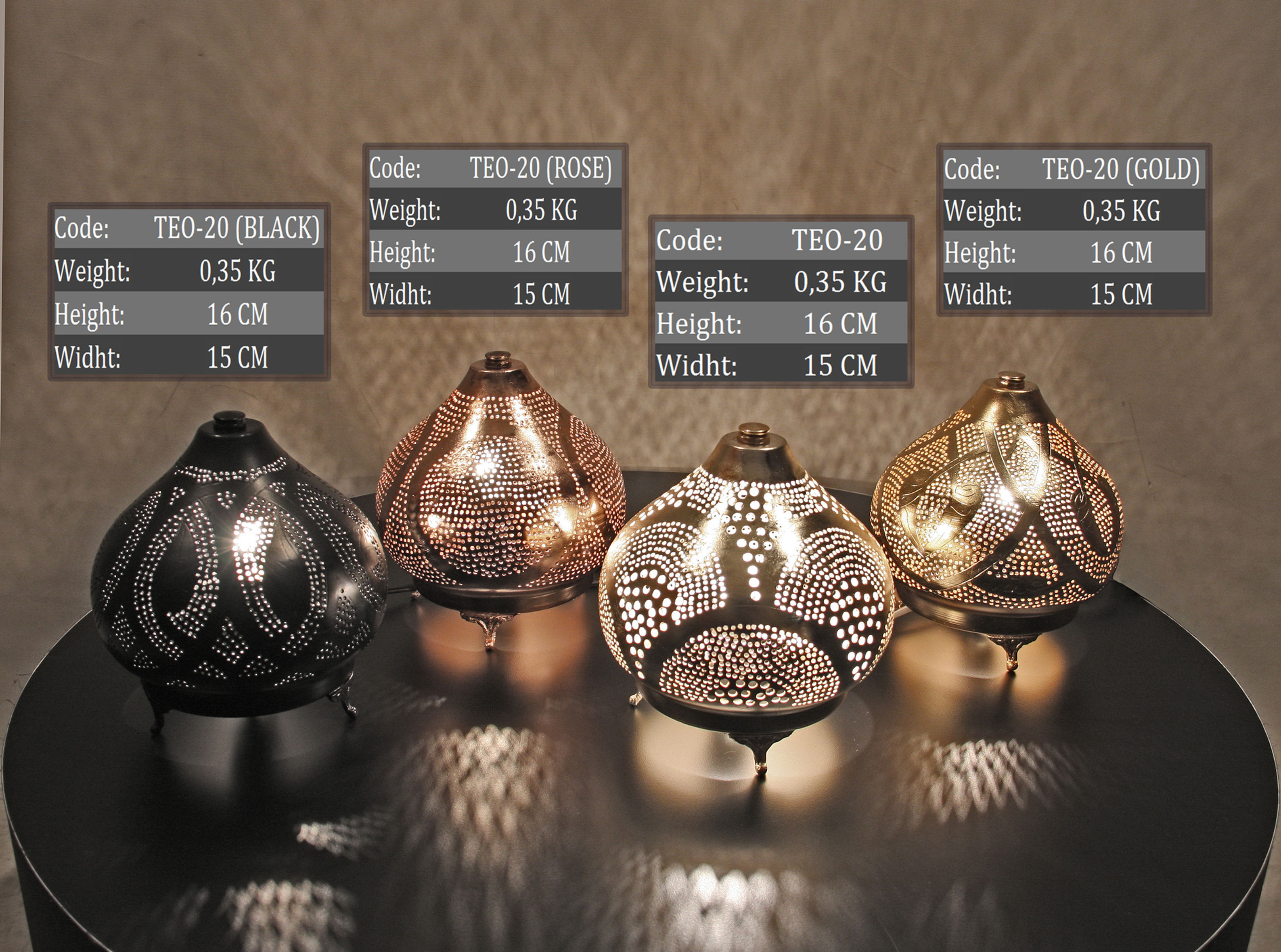 LÁMPARA DE MESA PEQUEÑA MARROQUÍ