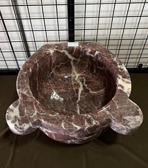 الصورة المصغرة: HANDMADE HAMMAM SINK, BURGUNDY