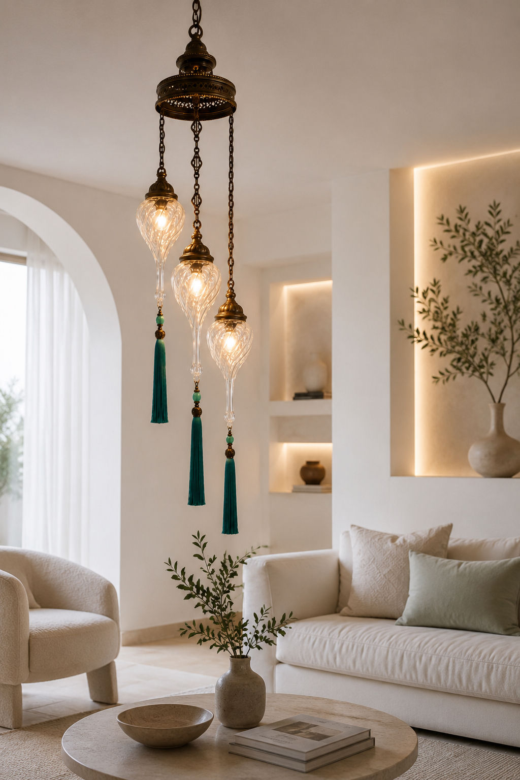 OTTOMAN 3 LAMPS CHANDELIER, 002