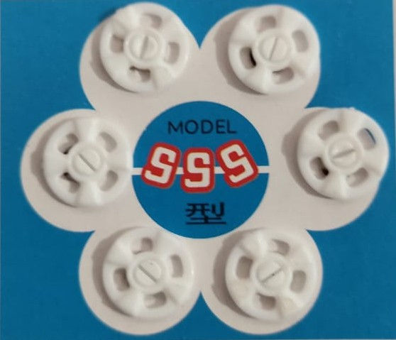 Miniatura: Colchete de Pressão Branco - Diversos Tamanhos