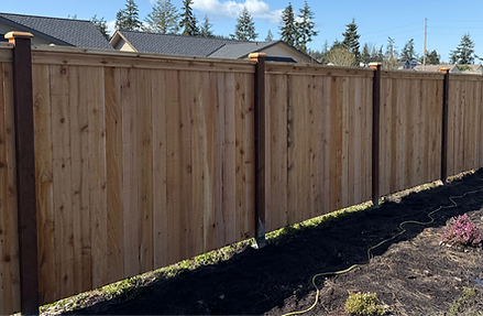 Cedar fence replacement in Skagit County WA by All In Construction
