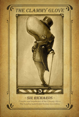 Character design: A whale in a Victorian suit
