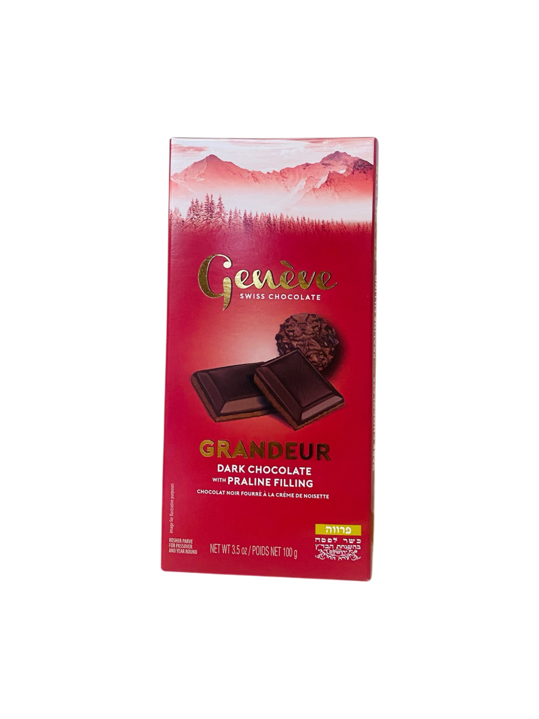 545- GENEVE DARK CHOCOLATE WITH PRALINE GRANDEUR 3.5 OZ