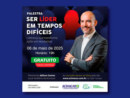 Post palestra ser líder em tempo difíceis