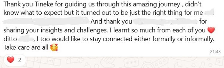 Testimonial for the Positive Intelligence programme