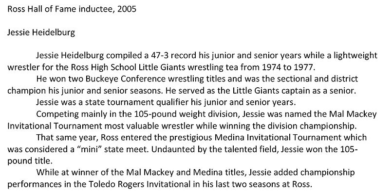 2005 – Jessie Heidelburg – HOF.jpg