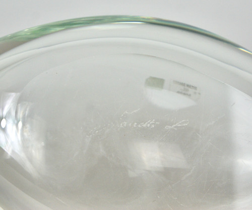 Licio Zanetti Murano Large Swan Sculpture in Clear Glass 4.65kg