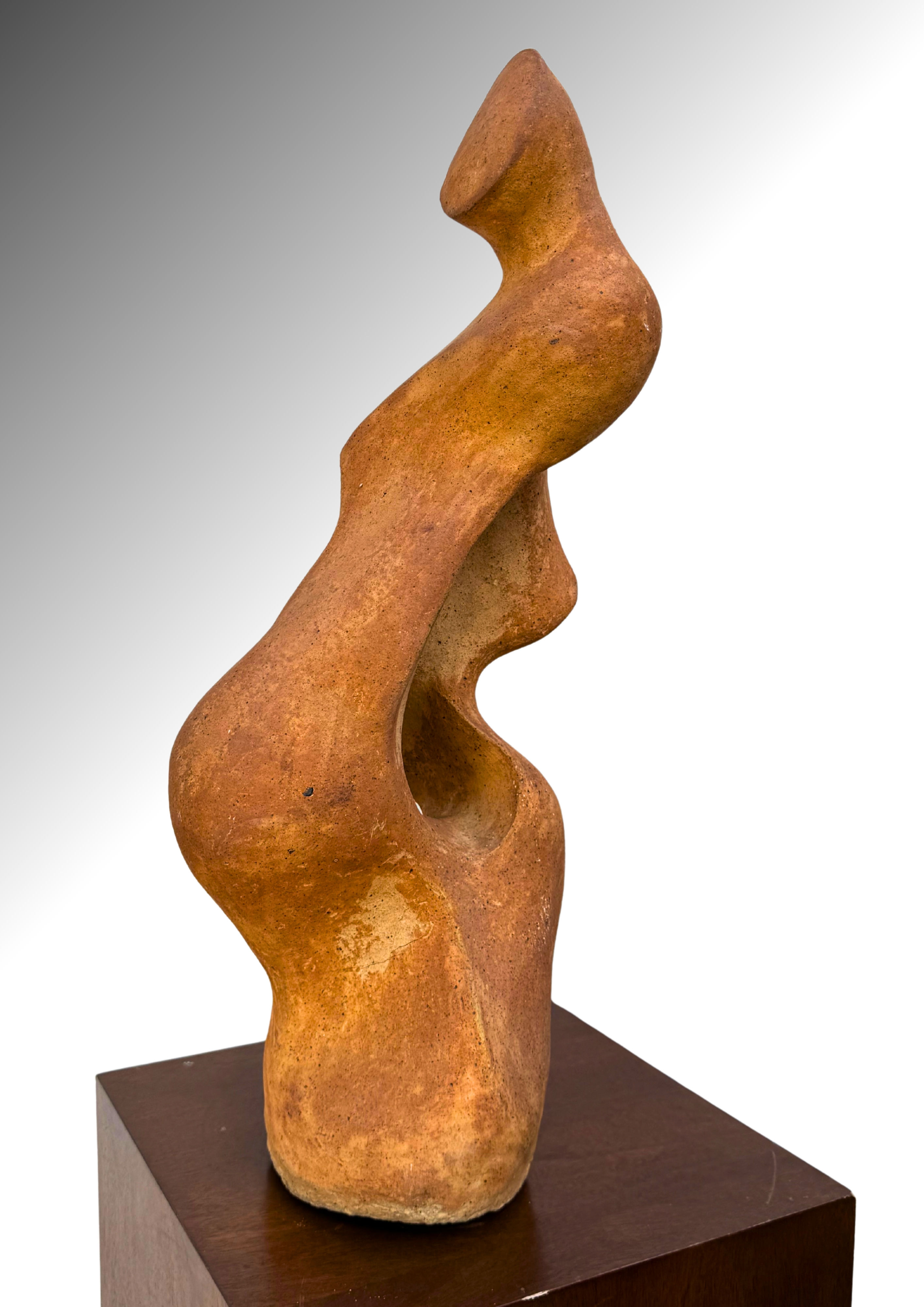 Large Biomorphic Terracotta Maquette Modernist Sculpture, Britain, circa 1960s