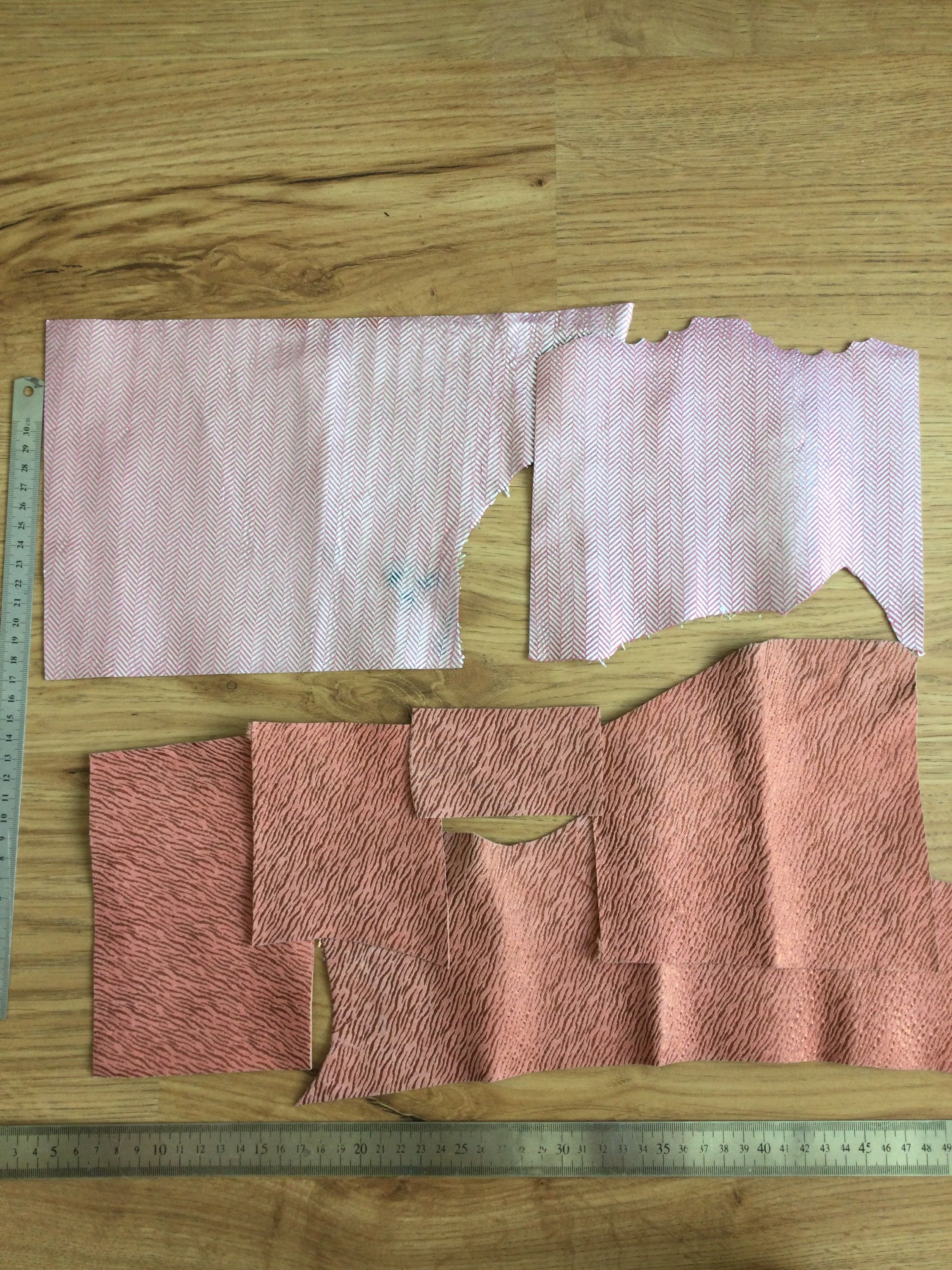 Chutes de cuir ensemble  Rose  3 - 290g