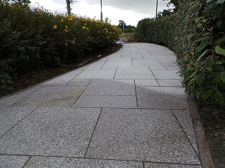 this picture is of a limestone walkway in sligo town