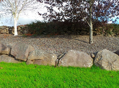 garden rock wall-stone walls-stonework- stone sligo