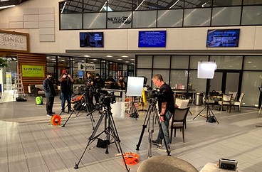 Blab TV crew on location