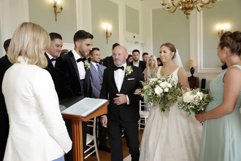 Botleys Mansion Father and Bride during wedding