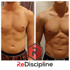 ReDiscipline Weight Loss Transformation Progress Photo before and after fat loss personal training online personal trainer