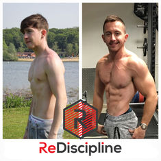 ReDiscipline Weight Loss Transformation Progress Photo before and after fat loss personal training online personal trainer Watford gym Hertfordshire PT