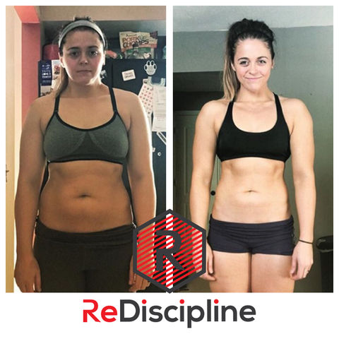 ReDiscipline Weight Loss Transformation Progress Photo before and after fat loss personal training studham gym online personal training