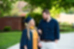 Couples graduation photos on the campus of WVU