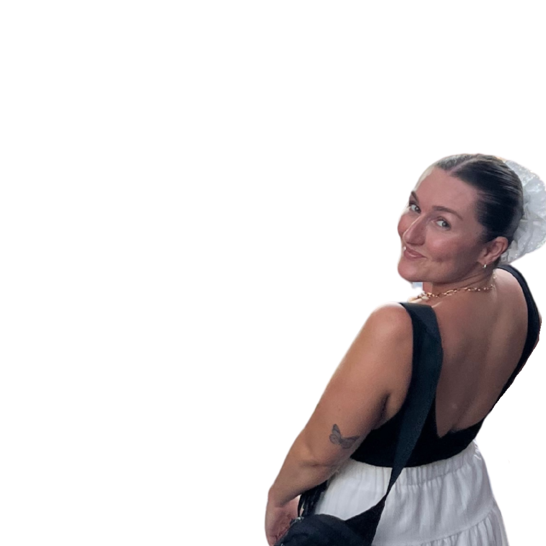 lillie wakefield freelance marketing manager smiling against neutral background”