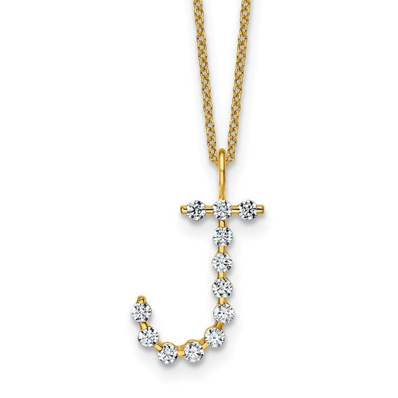 Thumbnail: Letter Pendant Lab Diamond Necklace