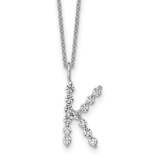 Thumbnail: Letter Pendant Lab Diamond Necklace