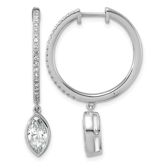 Thumbnail: Lab Diamond Hoop Earrings
