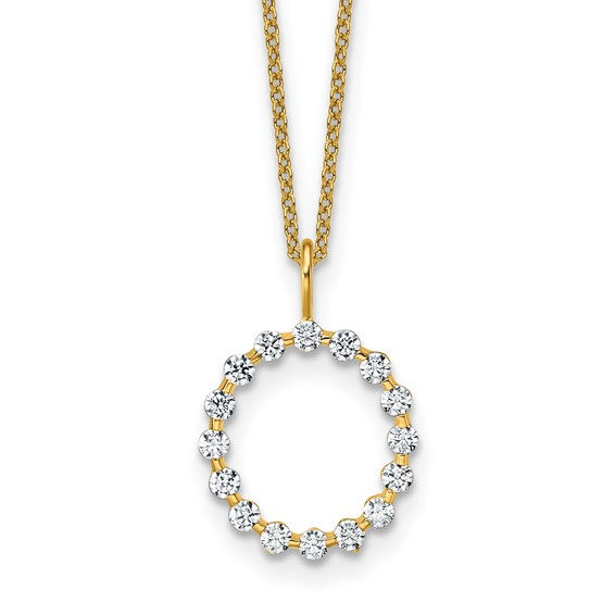 Thumbnail: Letter Pendant Lab Diamond Necklace