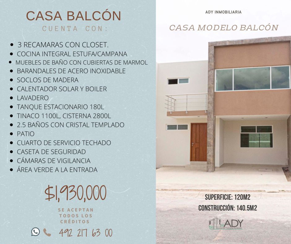 Venta de casa en Villas Universidad, Zacatecas