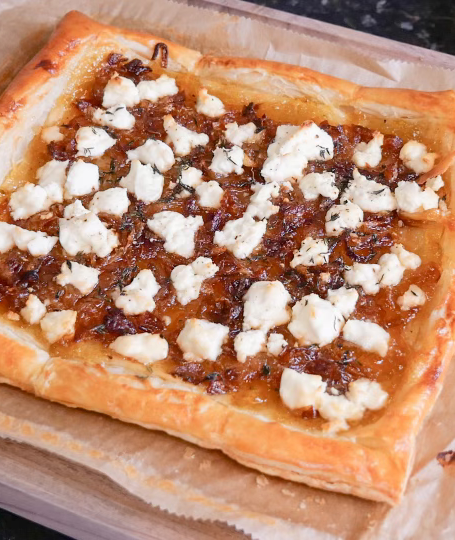 Goat Cheese and Pepper Jelly Tart from Made in Louisiana