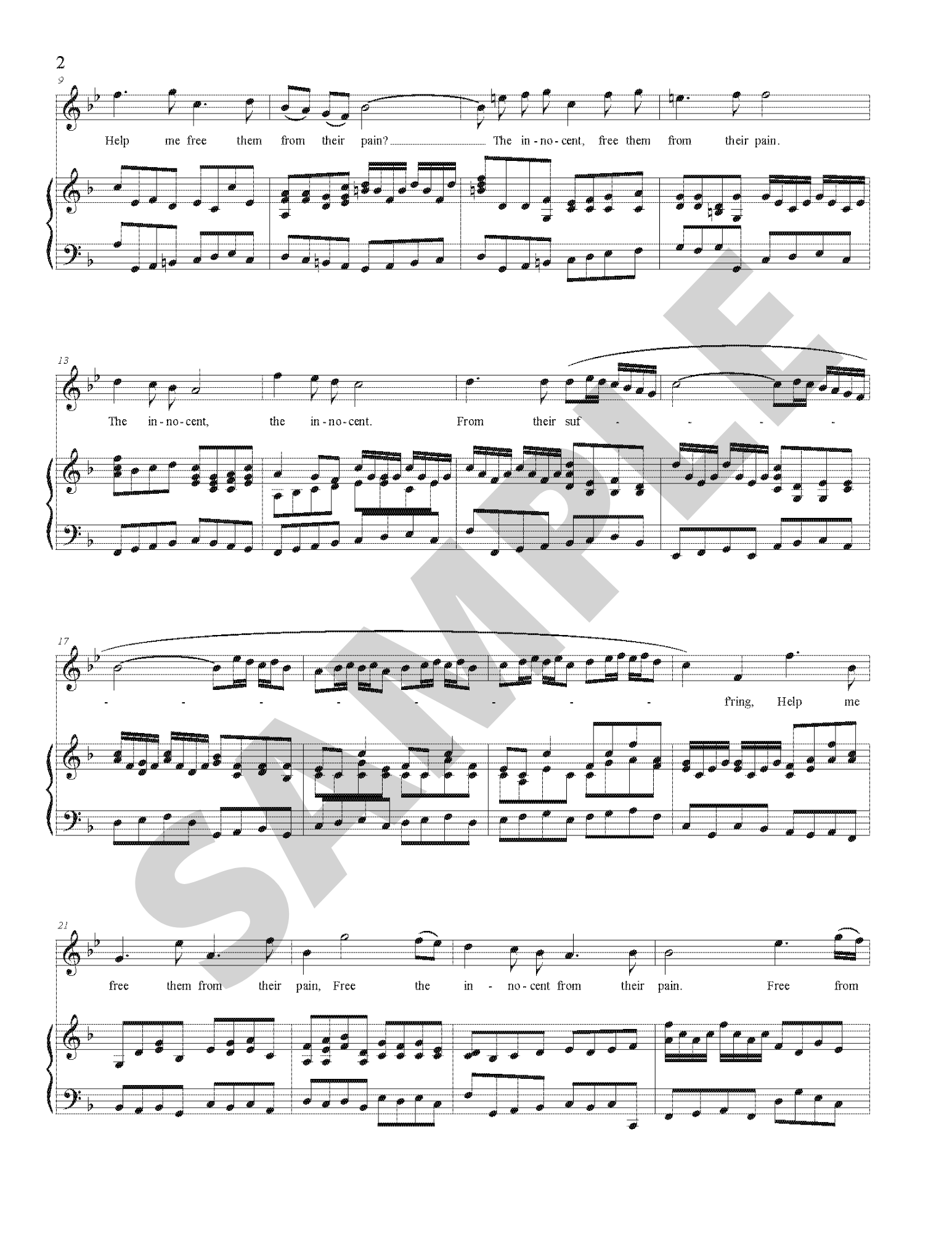 Secondate, oh giusti dei (Who can help me), Low Voice