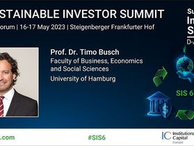 Prof. Dr. Busch als Referent beim 6. Sustainable Investor Summit (SIS 6)