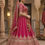 Thumbnail: Royal Pink Bridal Lehenga with Intricate Gold Embroidery