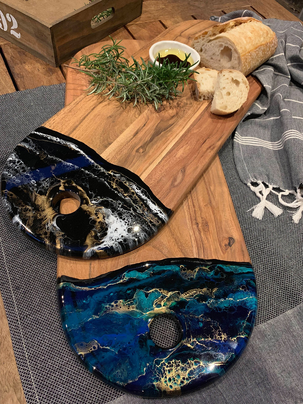 Thumbnail: Resin Art Cheese Boards - Long Rectangle