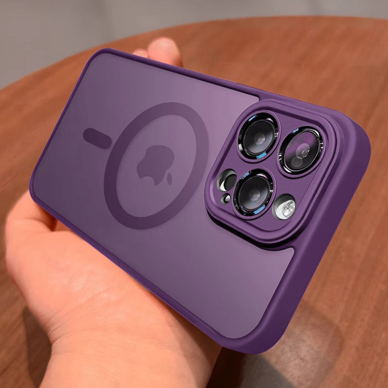 Thumbnail: Capa protetora fosca de luxo para carregamento magnético sem fio MagSafe para i