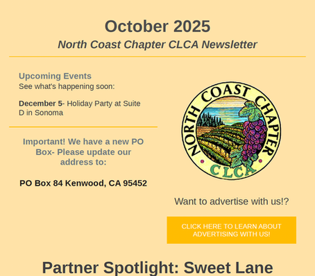 October 2025 North Coast Chapter CLCA