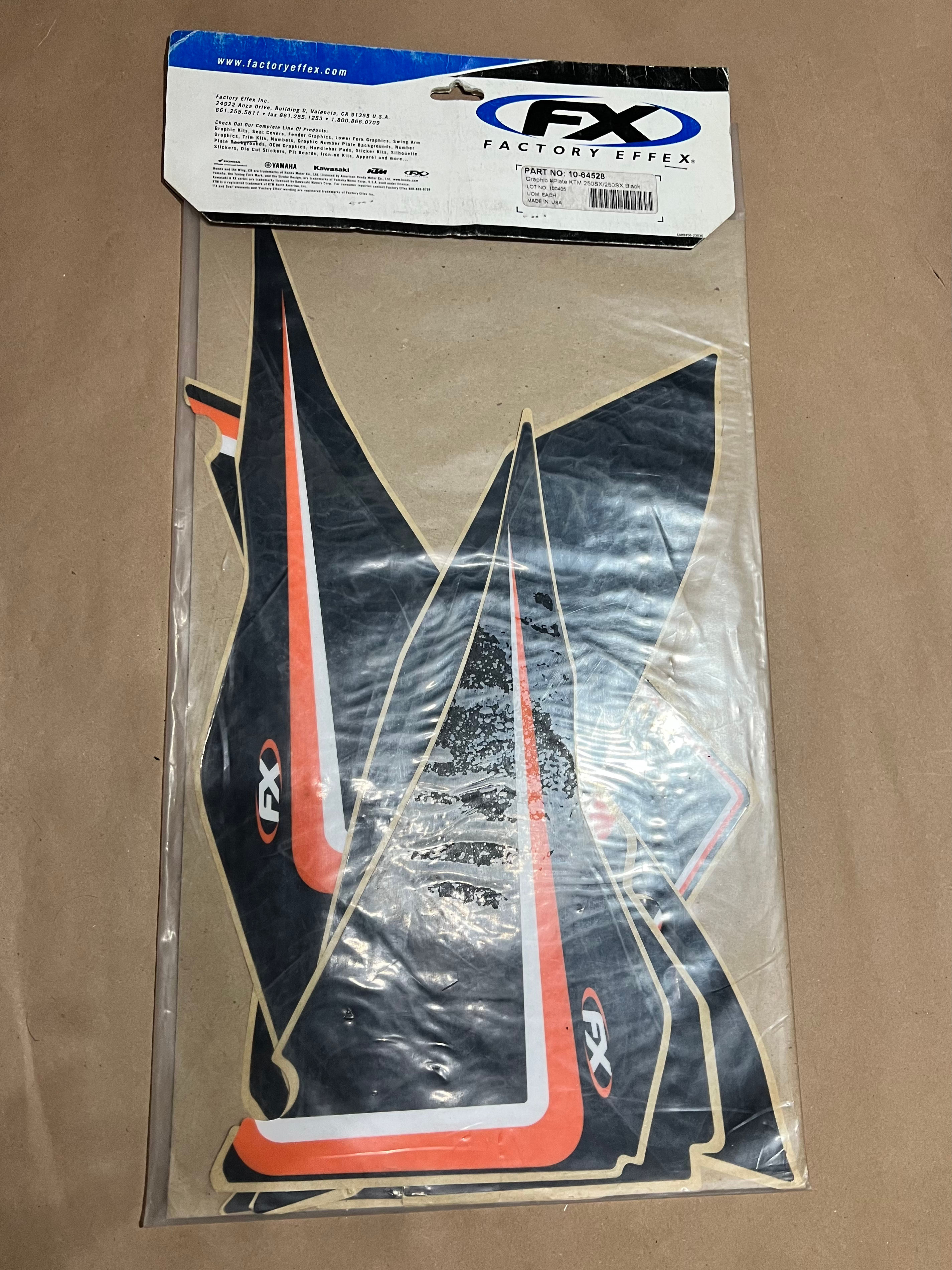 Kit gráficos FX negros KTM (nuevo)